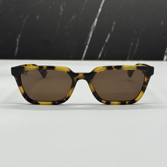 NEW GUCCI SUNGLASSES GG1539S 005 HAVANA UNISEX EYEWEAR - Picture 3 of 10